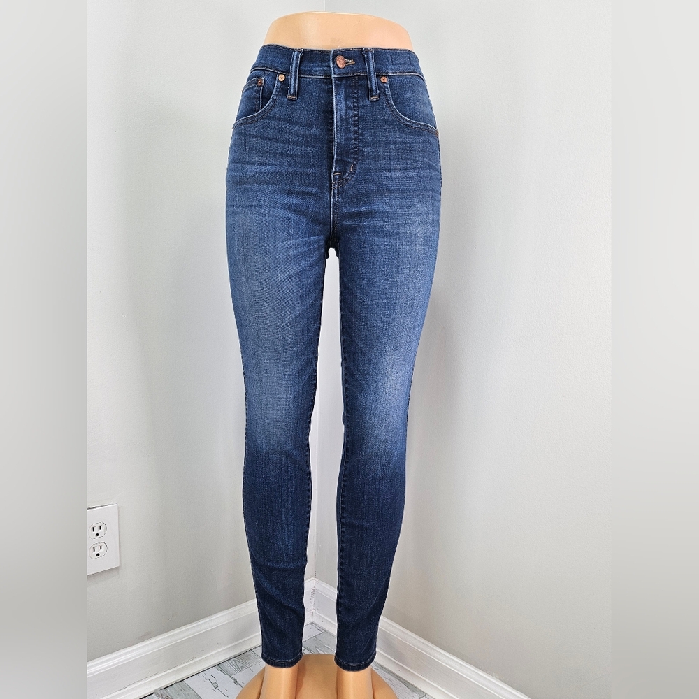 Madewell Womens Jeans High Rise Skinny 27 Tall Dark Wash